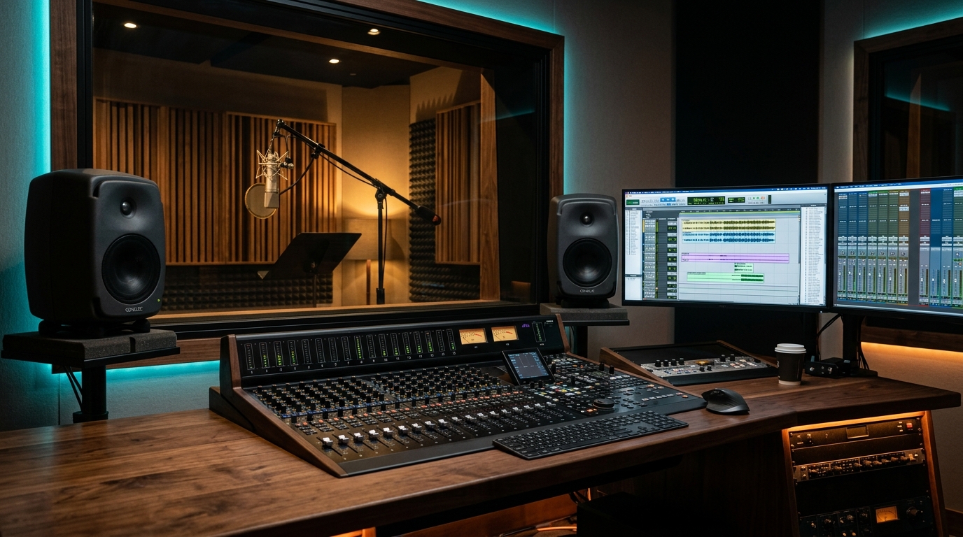 Language Core Media Professional Dubbing & Voiceover Control Room